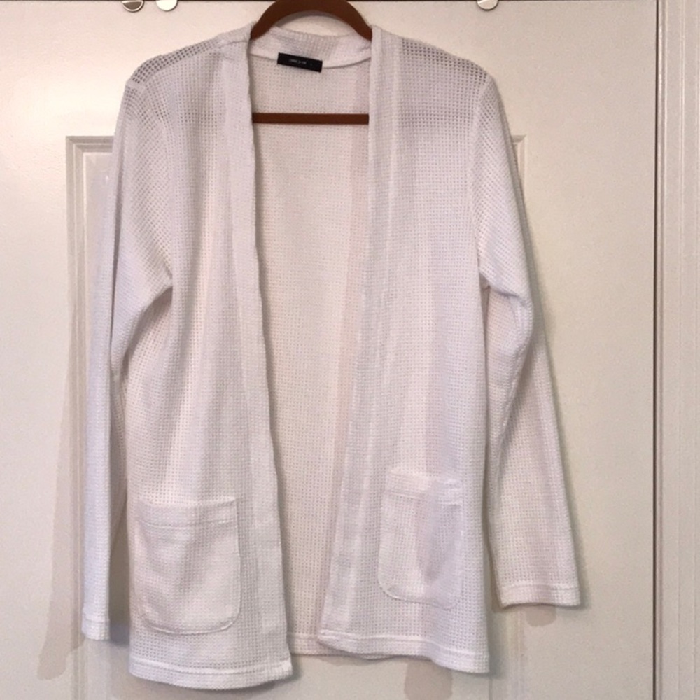 COMME CA ISM - Unisex shawl-like sweater, waffled